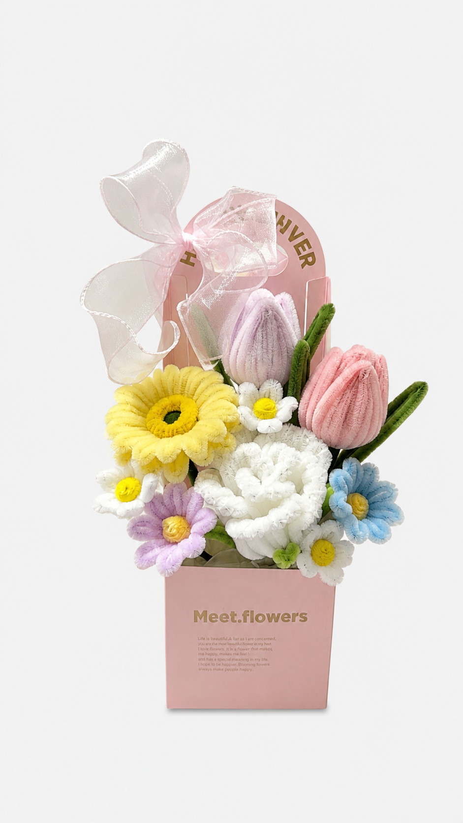 Little Joy — handmade pipe cleaner flower (ดอกไม้ถักมือ) by Flowerest.bkk. ช่อดอกไม้คละสีมินิ น่ารักกะทัดรัด ของขวัญเล็กๆ ที่มอบความสุขได้เต็มๆ
